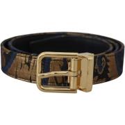 Riem D&amp;G Jacquard lederen riem met gesp met logo