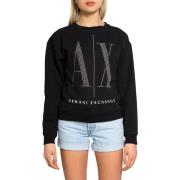 Overhemd EAX AX Logo Rhinestone Sweatshirt voor dames