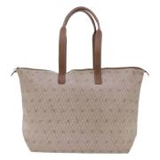 Boodschappentas Dior Beige canvas draagtas van Christian