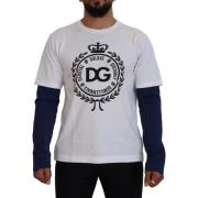 T-shirt D&amp;G DG Millennials T-Shirt Met Lange Mouwen Wit