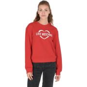 Overhemd Love Moschino Womens Heart Sweatshirt Rood