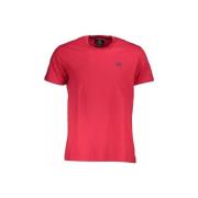 T-shirt La Martina Geborduurd logo rood katoenen T-shirt