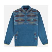 Mantel Oxbow Fleece met kwartrits en print SABAIO