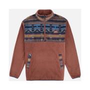 Mantel Oxbow Fleece met kwartrits en print SABAIO