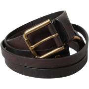 Riem D&amp;G Heren Leren Riem Bruin Leren Riem