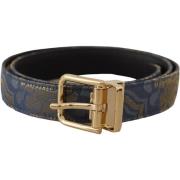 Riem D&amp;G Jacquard riem met goudkleurige logogesp