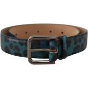 Riem D&amp;G lederen riem met luipaardprint voor dames