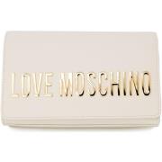 Tas Love Moschino dames witte leren portemonnee aan ketting