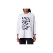 Sweater Love Moschino oversized sweatshirt met logo voor dames