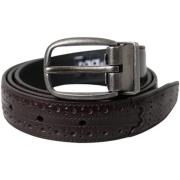 Riem D&amp;G Geperforeerde lederen metalen gesp riem