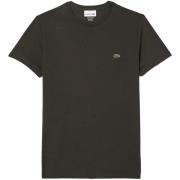 T-shirt Lacoste Cotton Pima Crew Neck T-Shirt Dark Khaki Green