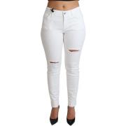 Broek D&amp;G Gescheurde skinny denim katoenen stretchjeans