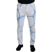 Broek D&amp;G Witte denim katoenen jeans stretch skinny fit