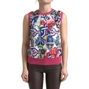 Overhemd D&amp;G Tanktop met bloemenprint en ronde hals