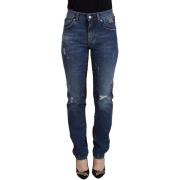 Broek D&amp;G Geruite skinny denim jeans