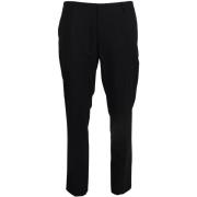 Broek D&amp;G Classic Fit Wollen Broek Zwart