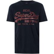 T-shirt Korte Mouw Superdry Klassiek vintage logo grafisch T-shirt