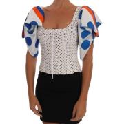 Overhemd D&amp;G Polka zijden korset bustier top