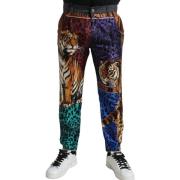 Broek D&amp;G zijden broek met tijgerprint voor mannen