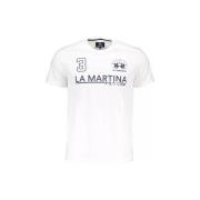 T-shirt La Martina Katoenen T-shirt met logo en print