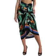 Rok D&amp;G Midi-rok met hoge taille en bloemen