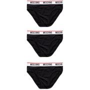 Slips Moschino Moschino Ondergoed Heren 3Pack Slips Zwart