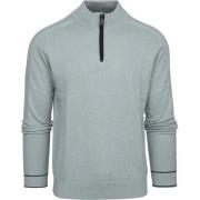 Sweater Blue Industry Half Zip Trui Lichtgroen