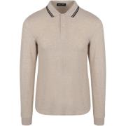 Sweater Fred Perry Longsleeve Polo Beige Melange W50