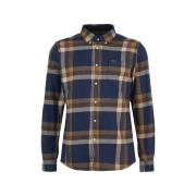 Overhemd Lange Mouw Barbour Shirt Folley Tailored - Navy