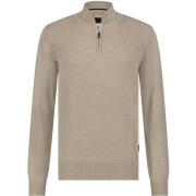 Sweater State Of Art Half Zip Trui Oak Ecru