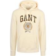 Sweater Gant Hoodie Graphic Logo Ecru