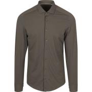 Overhemd Lange Mouw Pure The Functional Shirt Super Stretch Bruin