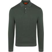 Sweater Suitable Compact Cotton Poloshirt Donkergroen