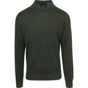 Sweater Scotch &amp; Soda Essential Wool Blend Pullover Donkergroen