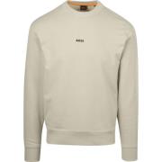 Sweater BOSS Pullover WeSmallcrew Ecru