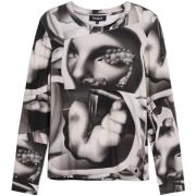 Overhemd Desigual dames T-shirt met lange mouwen en abstracte print