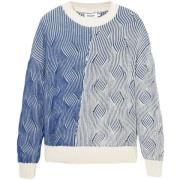 Fleece Jack Desigual Gebreide Damestrui Blauw