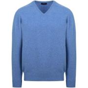 Sweater William Lockie V-Hals Lamswol Jeans Melange