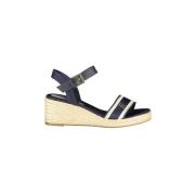 Sandalen Tommy Hilfiger Espadrille sleehak sandalen voor dames Navy