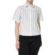 Overhemd D&amp;G Gestreept Poplin Overhemd - Wit