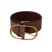 Riem D&amp;G Leren ovale riem met gesp