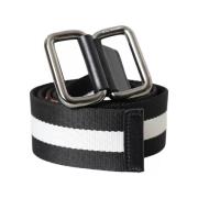 Riem D&amp;G Canvas Logo Print Metalen Gesp Riem