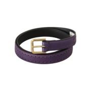 Riem D&amp;G Paarse Leren Riem