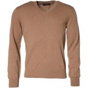 Sweater D&amp;G heren trui met V-hals in camel