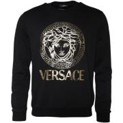 Sweater Versace Men's Medusa Crew Neck Sweatshirt Zwart