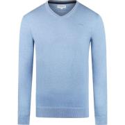 Sweater Mcgregor Trui Merinowol V-Hals Sky Blauw