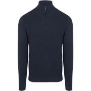 Sweater Mcgregor Half Zip Trui Merinowol Navy