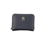 Portemonnee Tommy Hilfiger Kleine Rits Rond Portemonnee Navy Leer