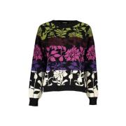 Sweater Desigual gebreide trui met bloemen voor dames