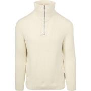 Sweater Marc O'Polo Half Zip Trui Ecru